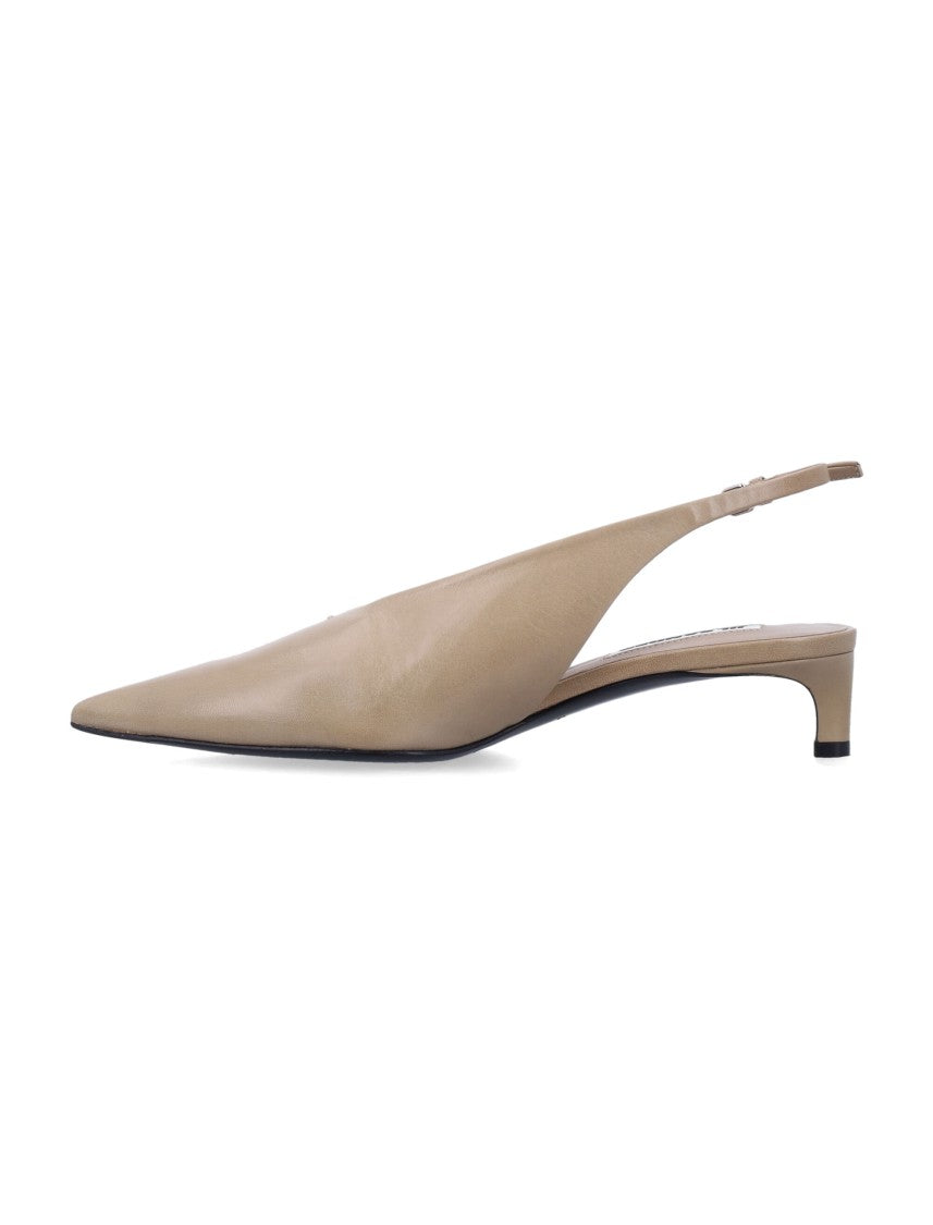 Jil Sander Sling-Back Pump In Premium Goat Skin With Pointed Toe