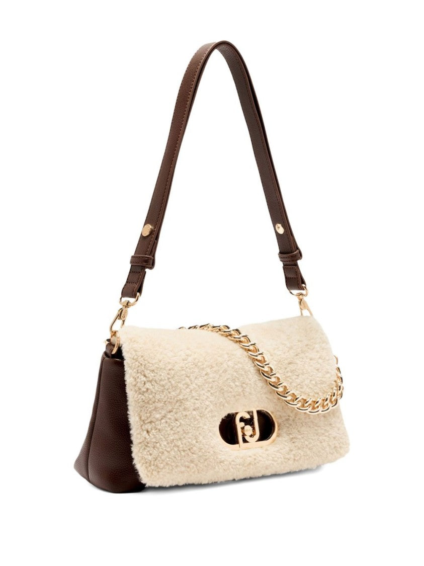Liu Jo Textured Handbag With Gold Chain Accents