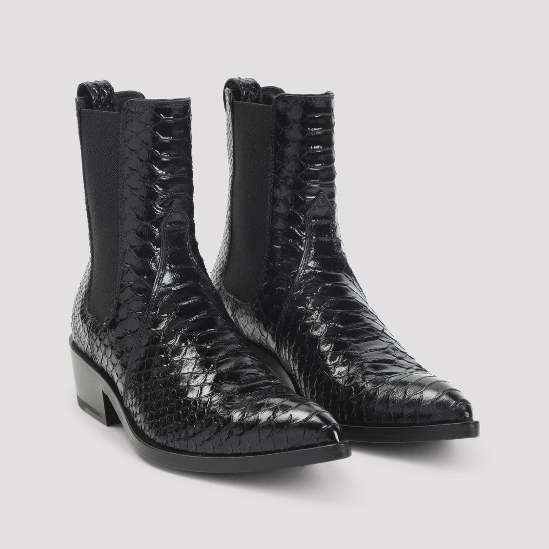 Tom Ford Black Calf Leather Booties