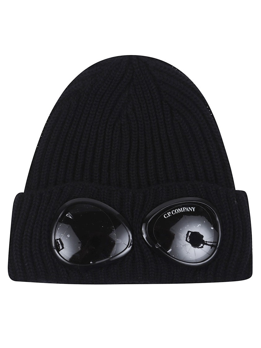 C.P. Company Ribbed Knit Beanie With Iconic Goggle Lenses