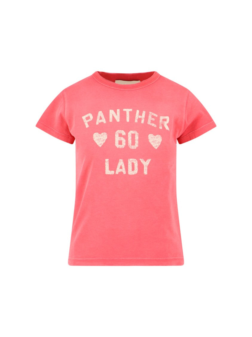 Valentino Distressed Print Pink Cotton T-Shirt