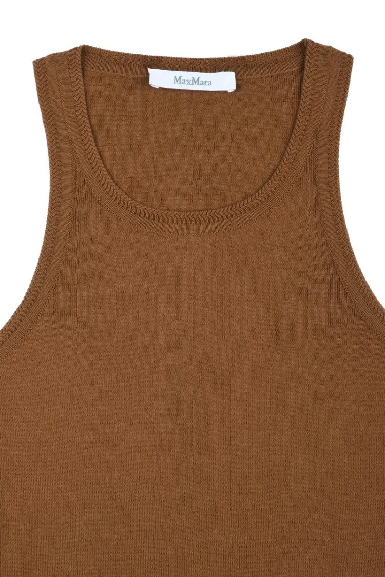Max Mara Arnes Cotton Top - Brown