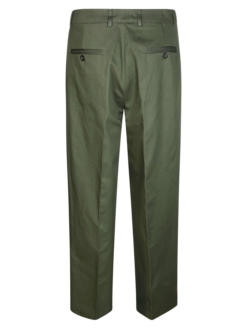 Amaranto Straight-Leg Side Seam Trousers