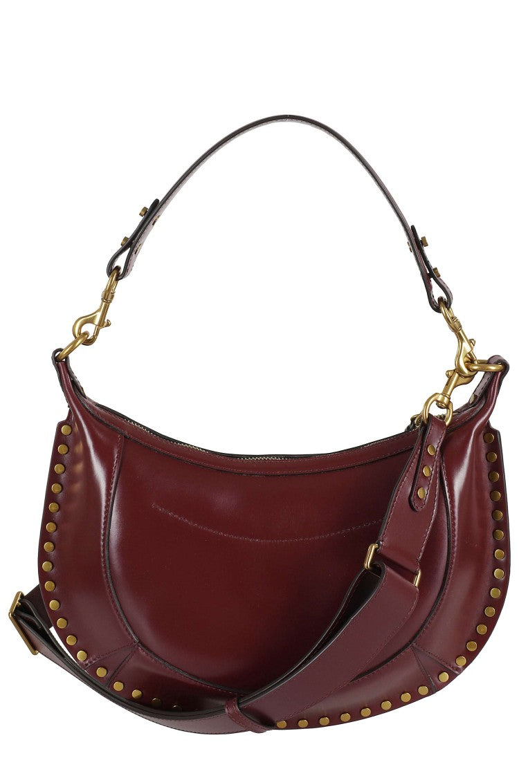 Isabel Marant Burgundy Naoko Smooth Leather Shoulder Bag