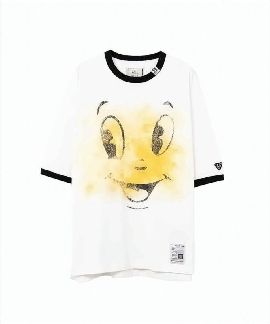 Maison Mihara Yasuhiro Short-Sleeve Graphic T-Shirt With Contrasting Trim