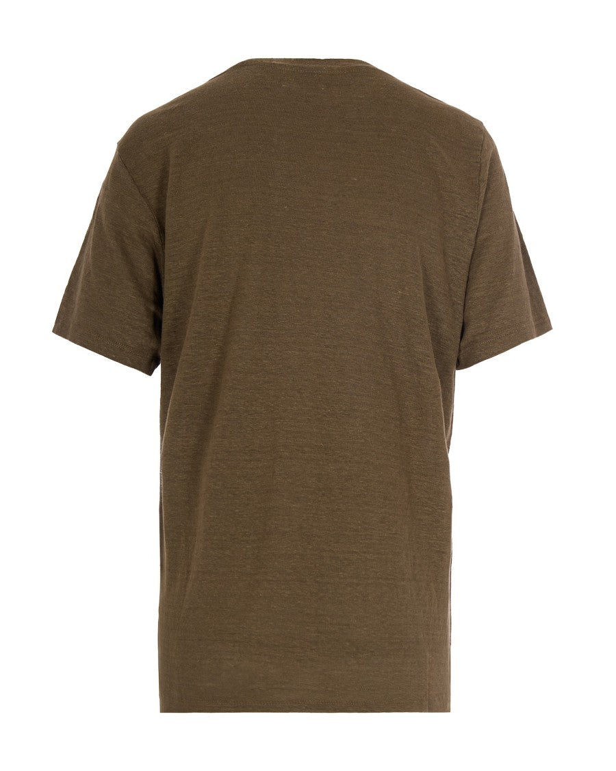 Isabel Marant Étoile Metallic Logo Linen T-Shirt