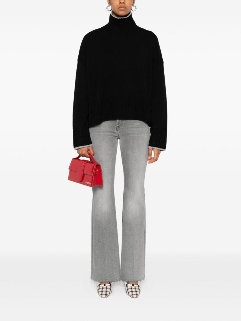 Pinko Black Wool-Cashmere Blend Sweater