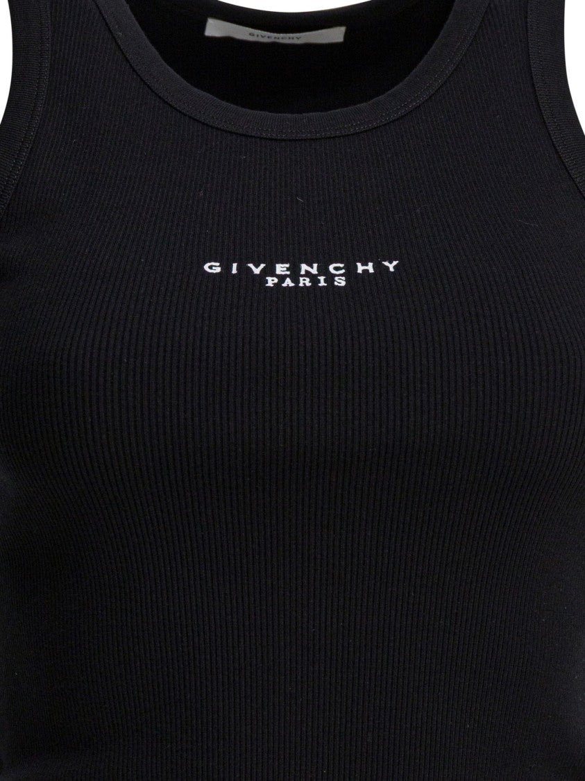 Givenchy Fitted Ribbed Tank Top With Subtle Logo Detail