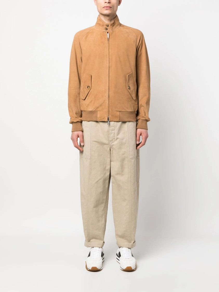 Baracuta Tan Giacca Suede Jacket