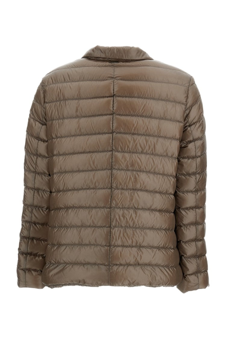 Herno Quilted Down Jacket With Pointed Collar And Cropped Silhouette