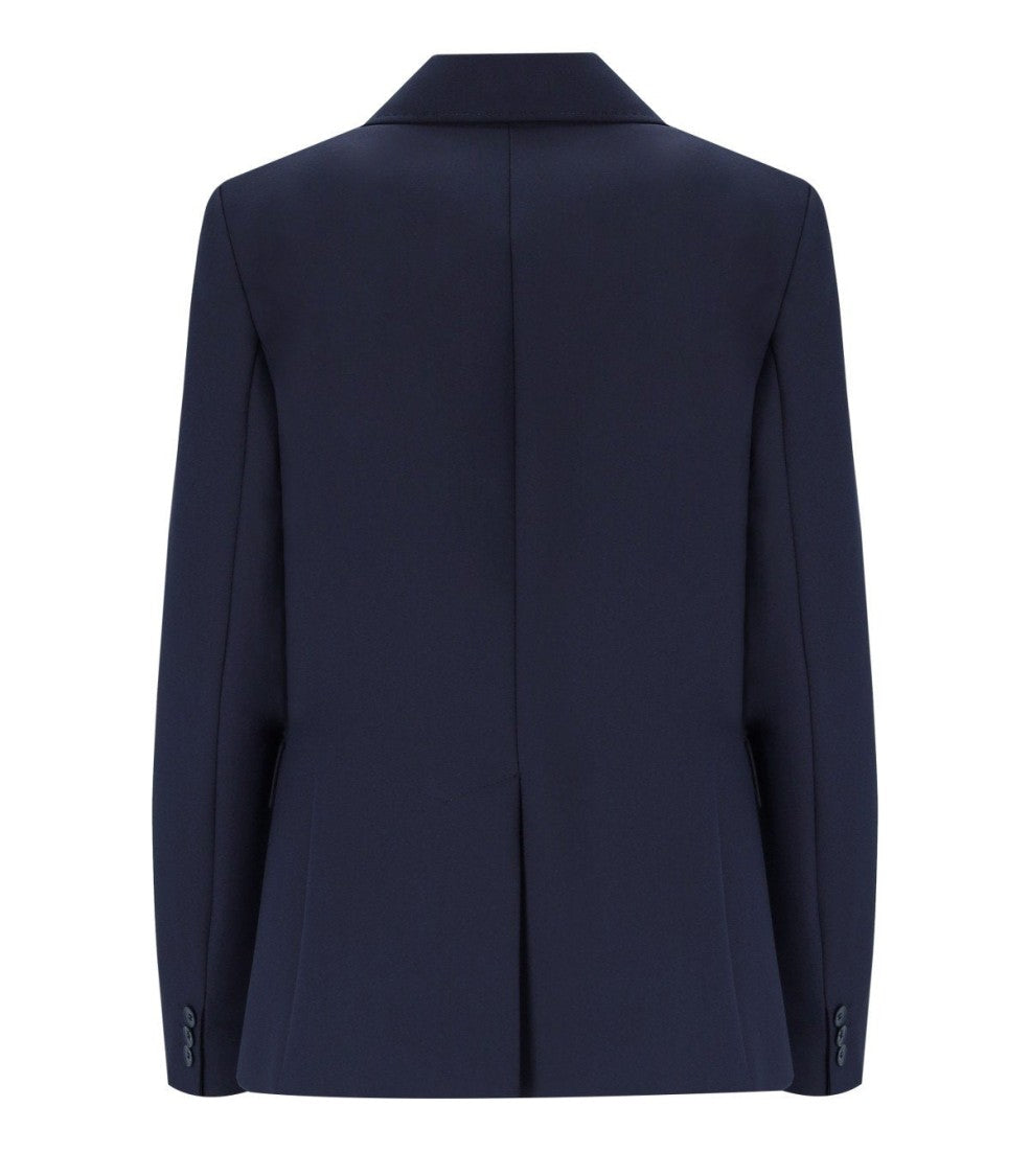 Max Mara Uva Blue Single-Breasted Blazer
