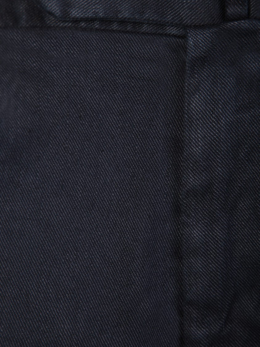 Dell'oglio Elegant Linen-Blend Trousers With Regular Fit And Tonal Stitching