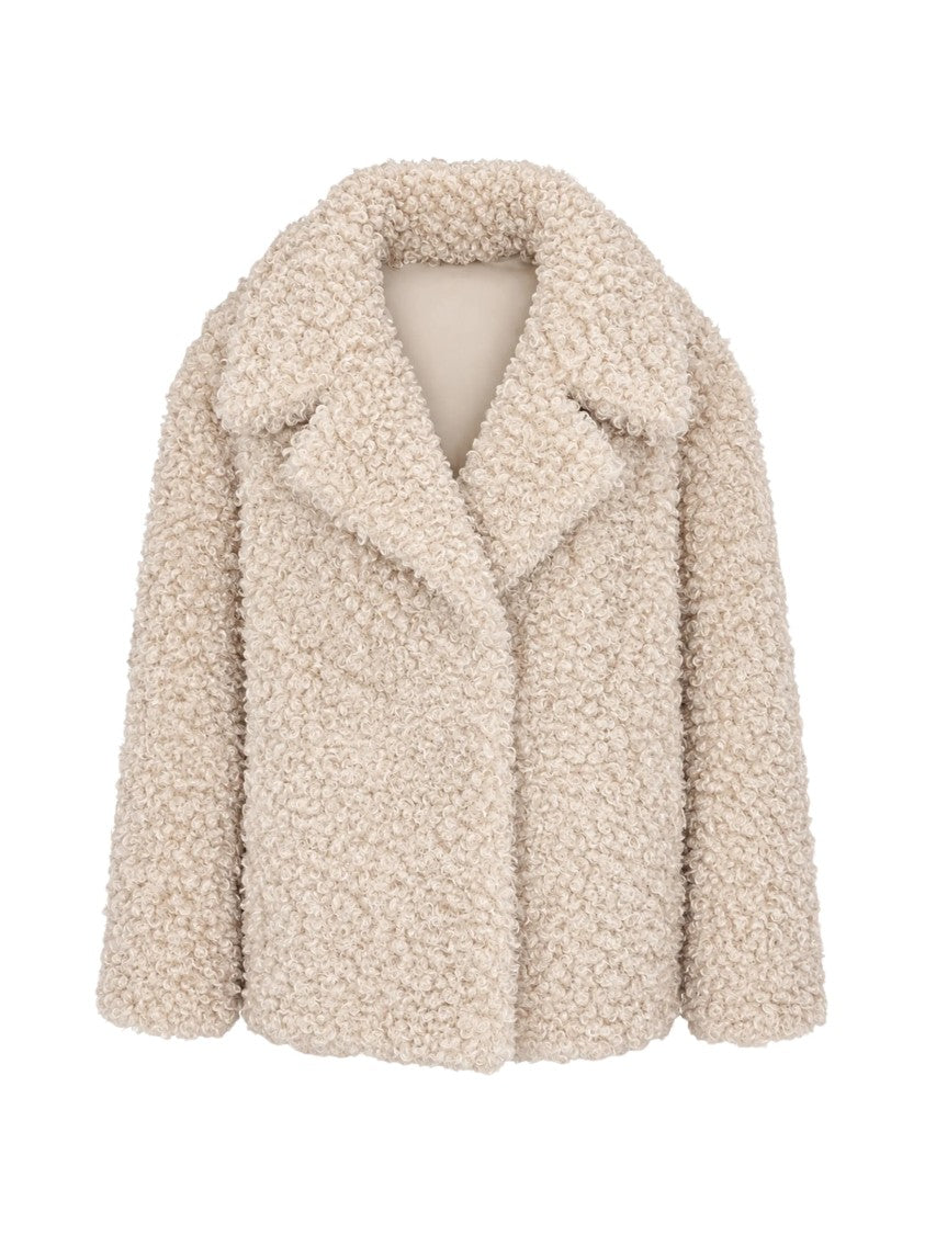 Pho Firenze Cream White Reversible Faux-Fur Jacket