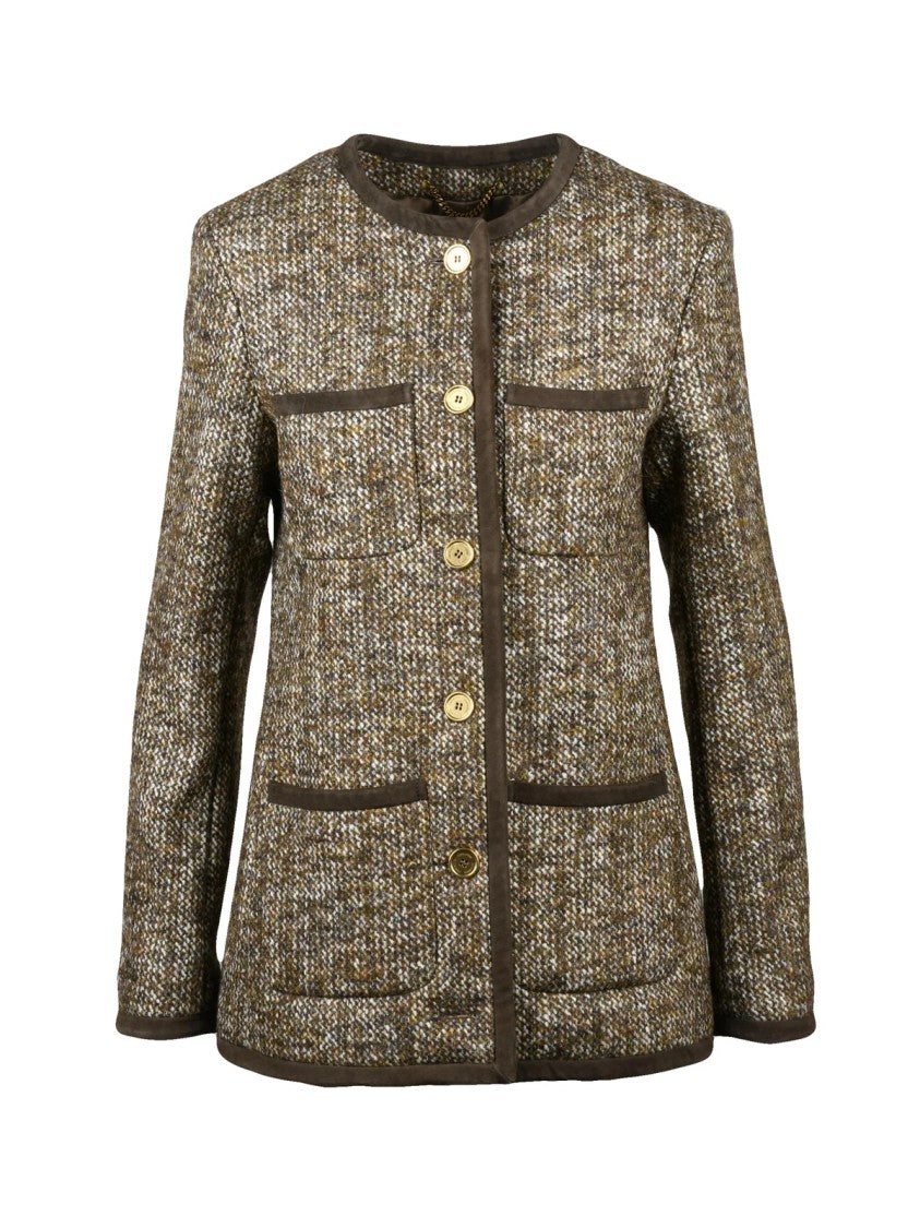 Golden Goose Brown Virgin Wool-Blend Suede Jacket