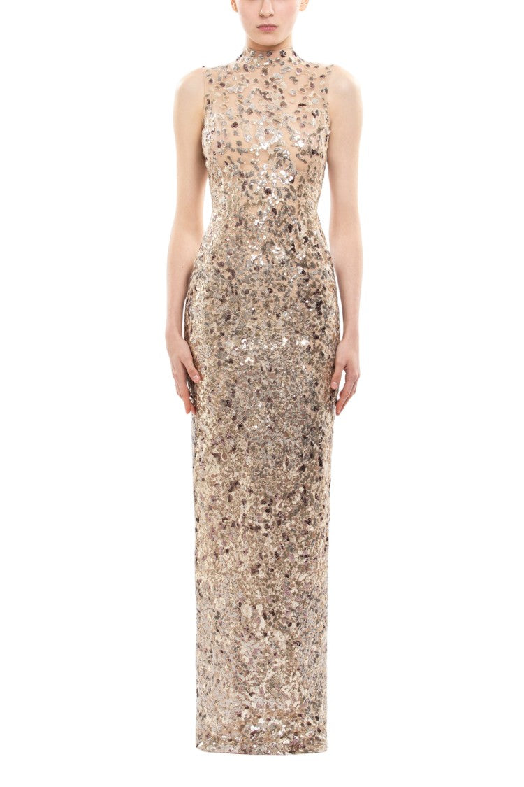 Saiid Kobeisy Sequin Embroidered Long Dress