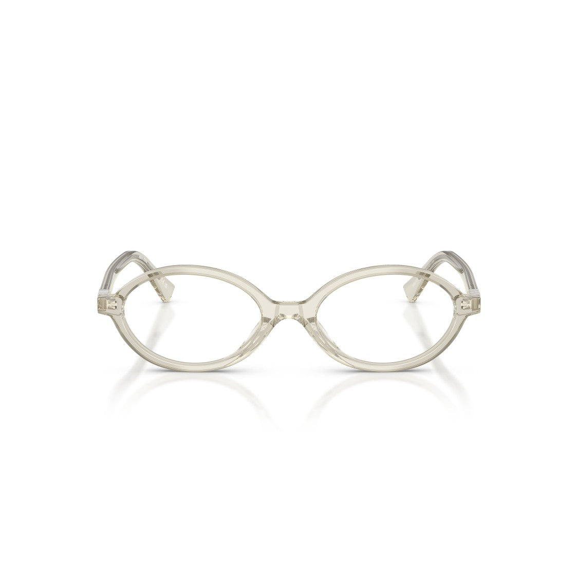 Miu Miu 0Mu 01Xv Translucent Acetate Oval Frame Sunglasses