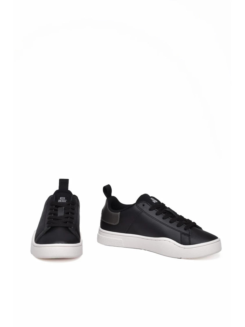 Diesel Black Silver Perforated Rubber Sneakers