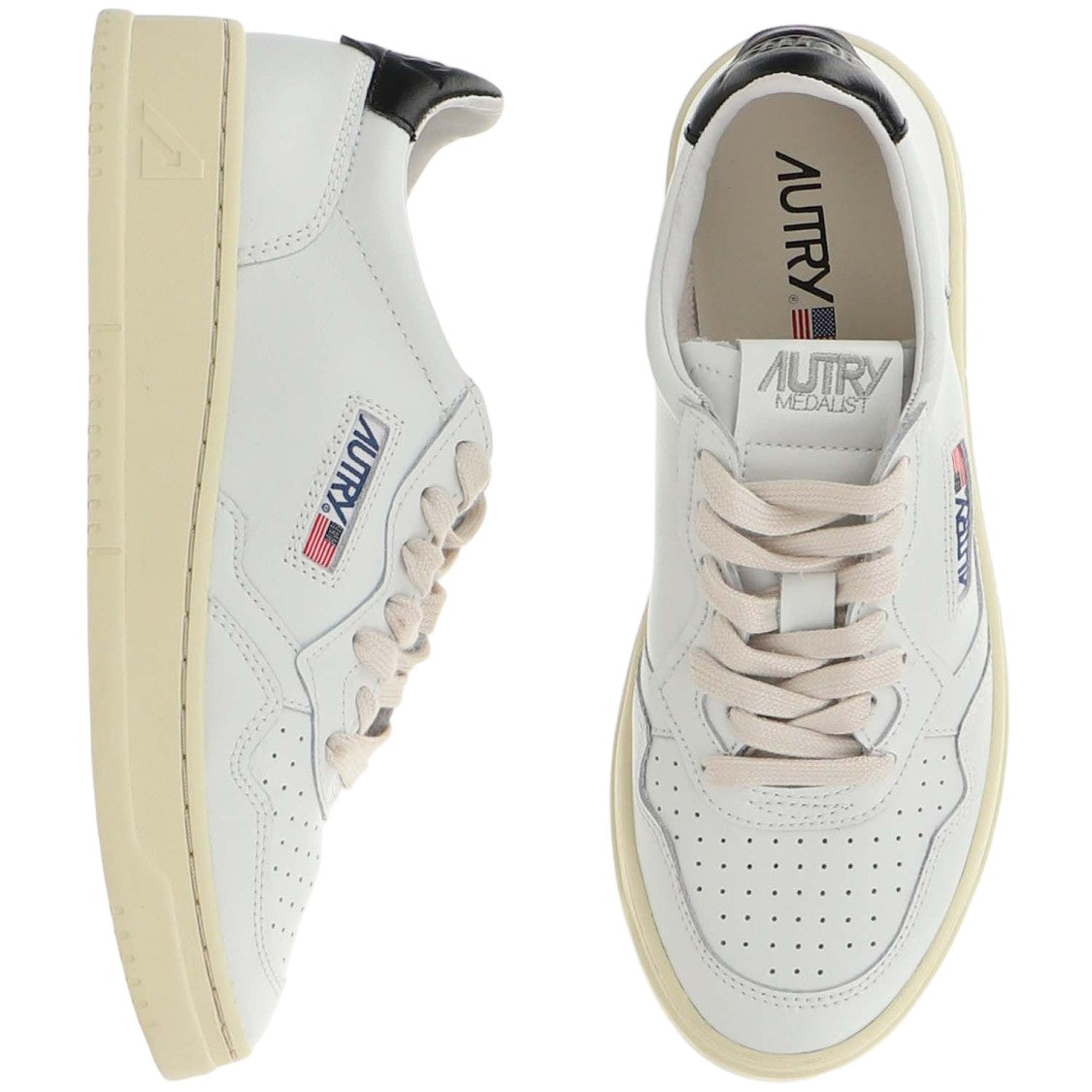 Autry Medalist Low Sneakers With Perforated Toe