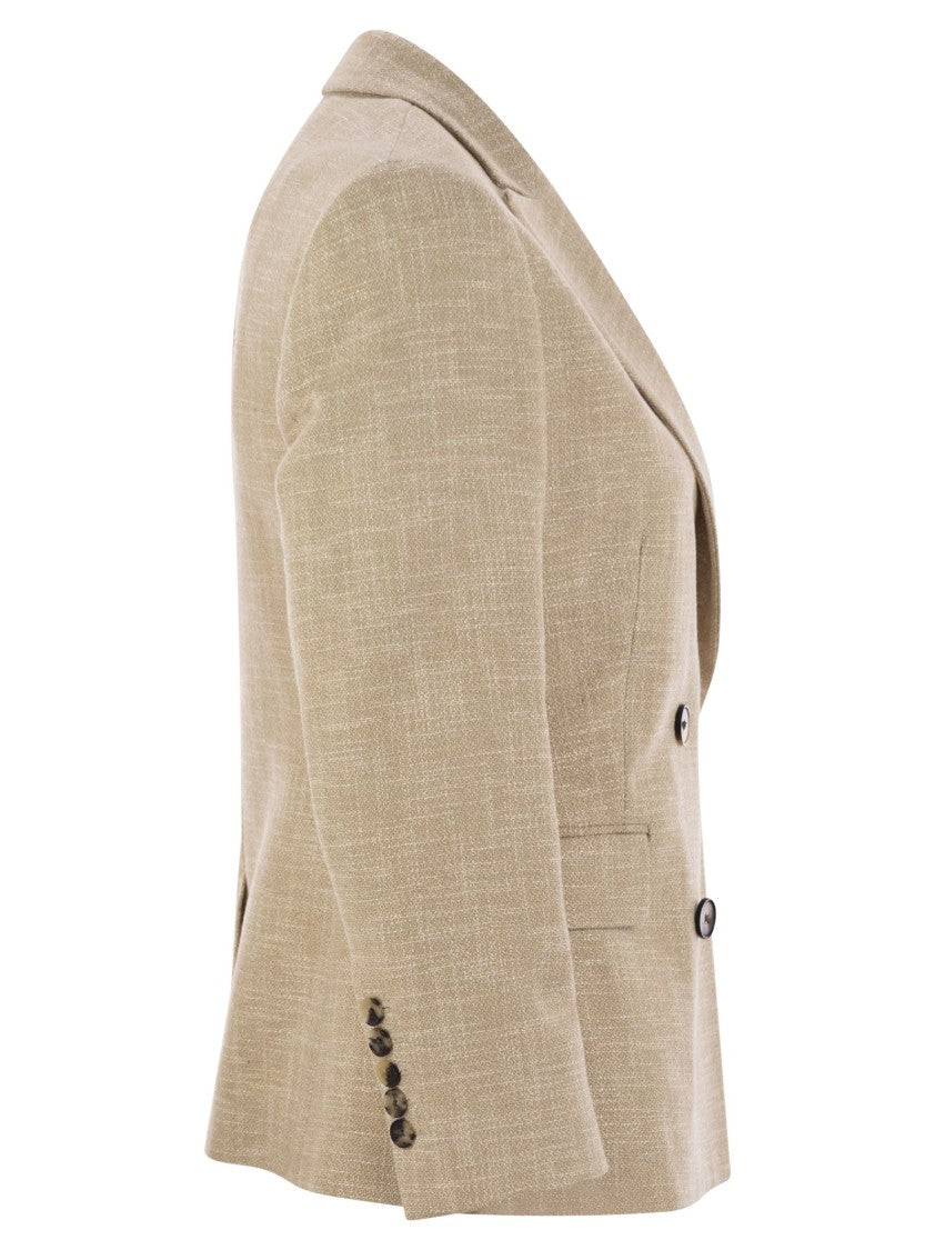 Saulina Antonella - Double-Breasted Cotton Blend Jacket