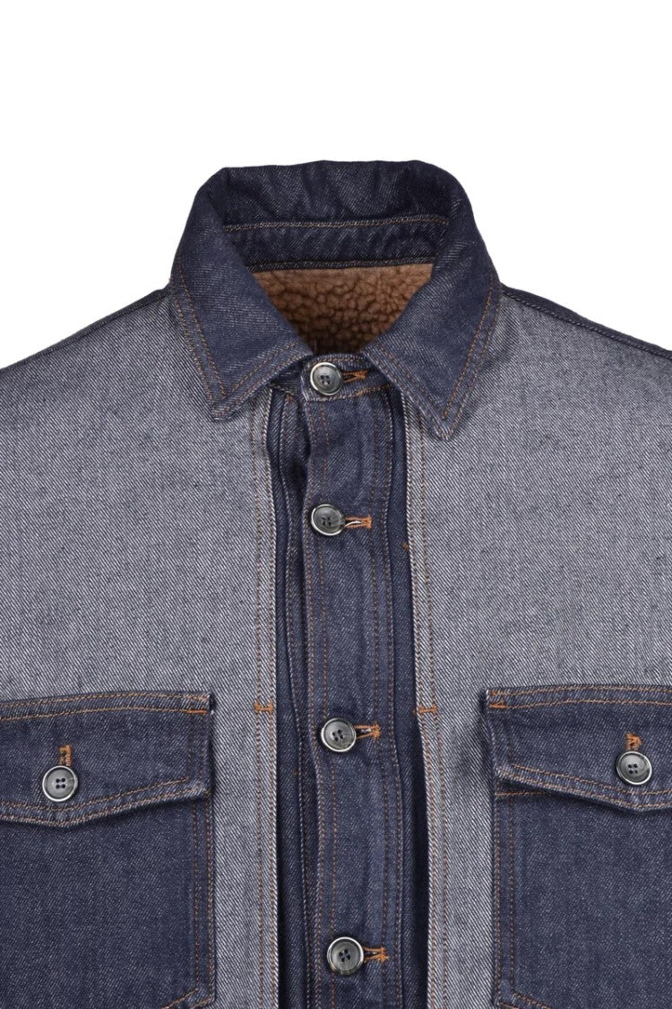 Nine In The Morning Denim Jacket Plush - Blue