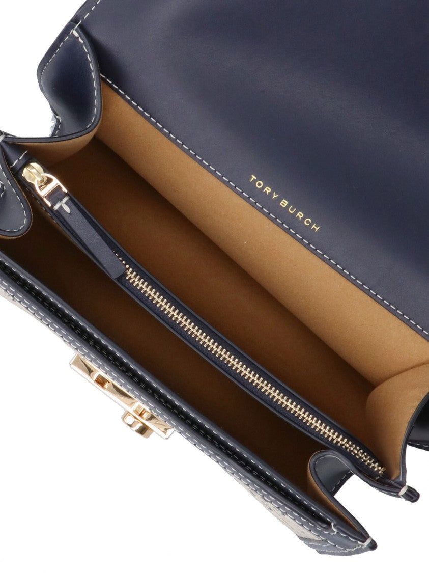 Tory Burch Structured Jacquard Shoulder Bag