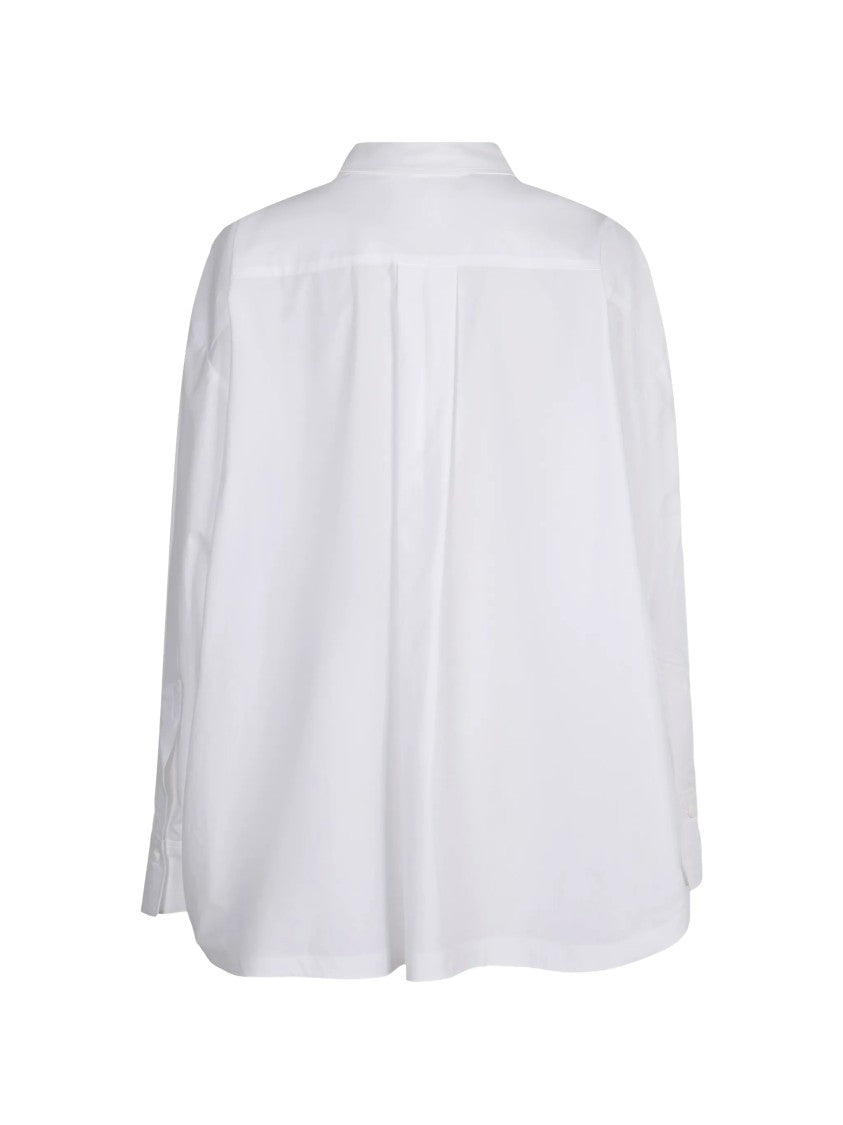 The Attico White Asymmetrical Long-Sleeve Shirt