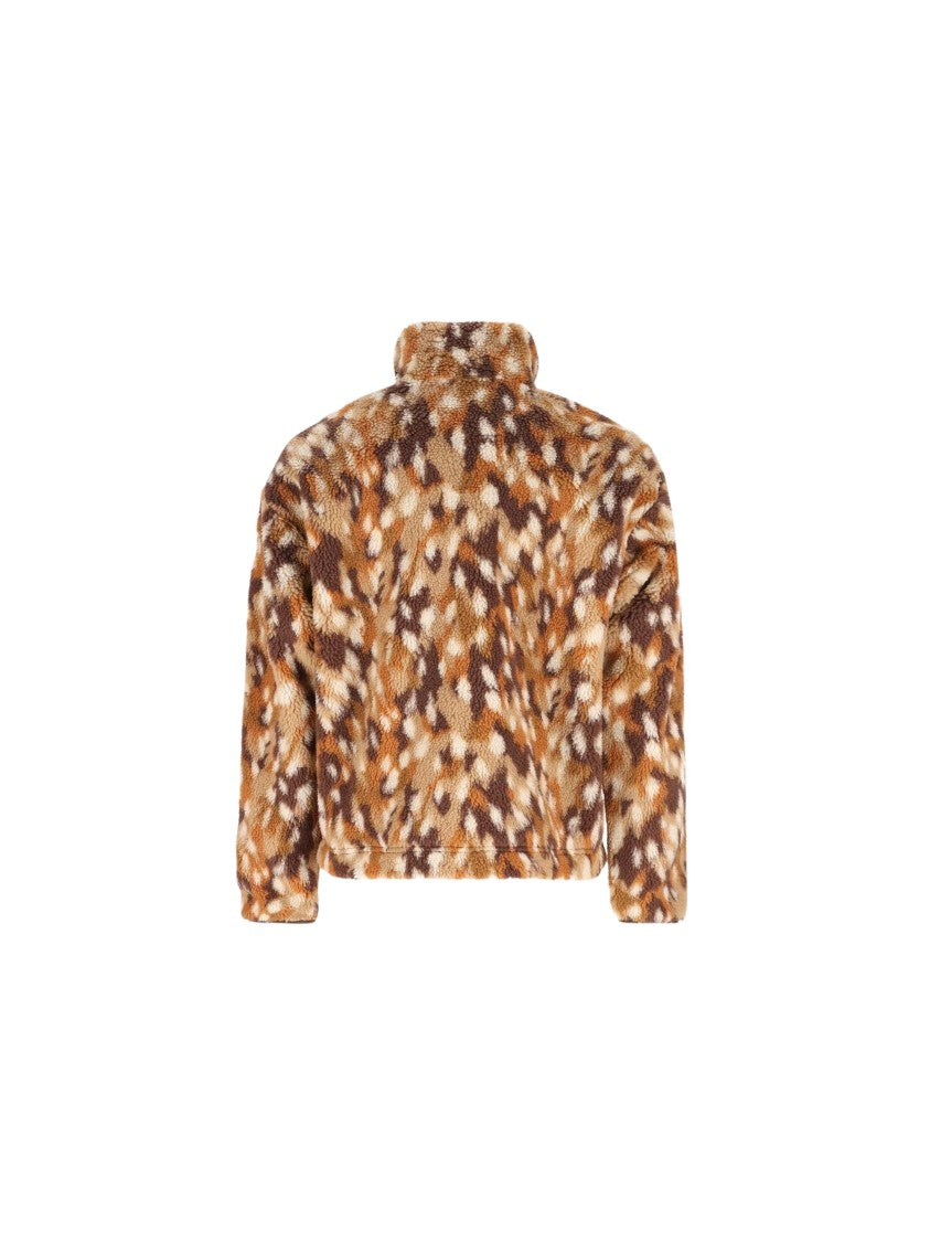 Napapijri Patterned High-Neck Polyester Fleece Jacket