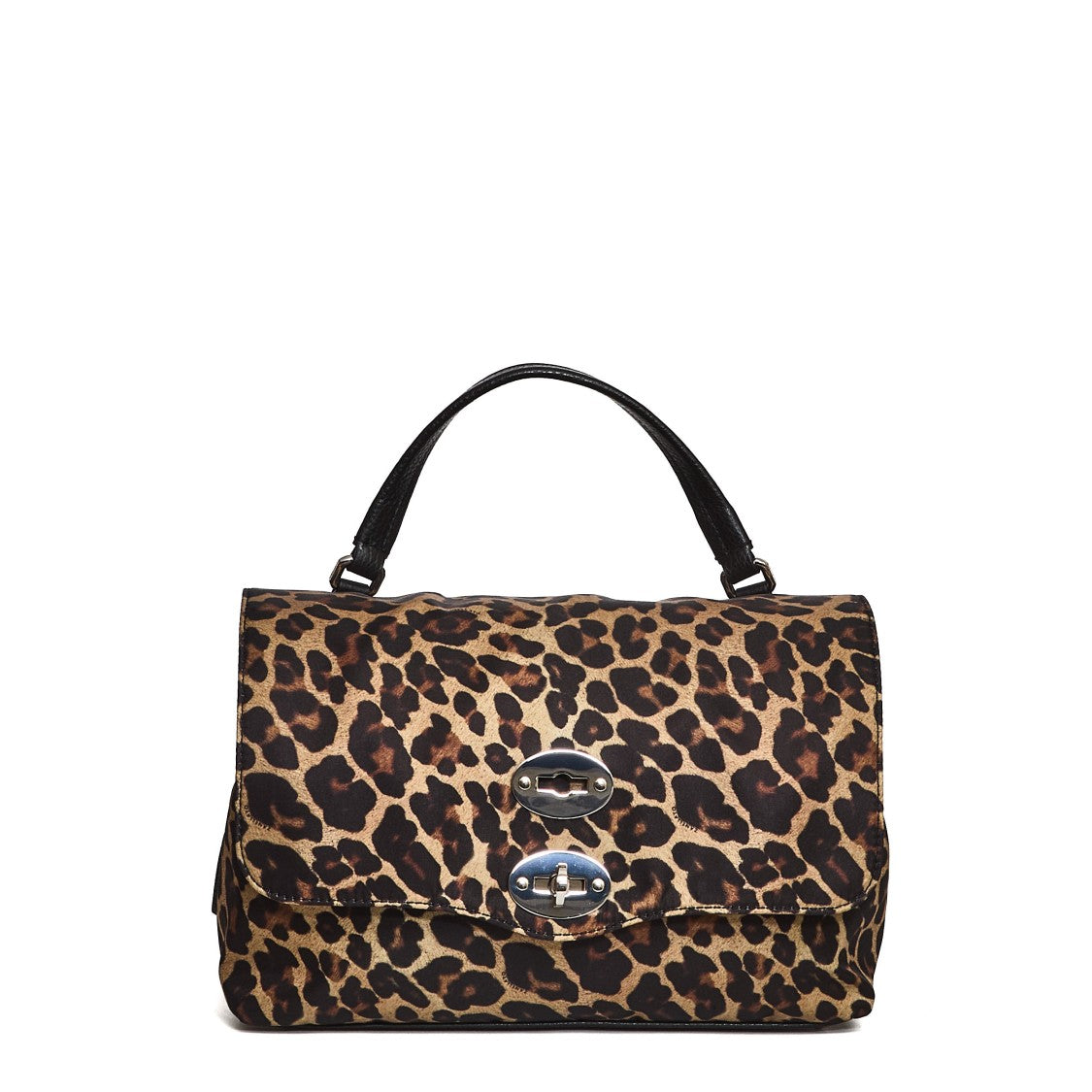 Zanellato Postina Small Nylon Fabric Bag Black Zoo