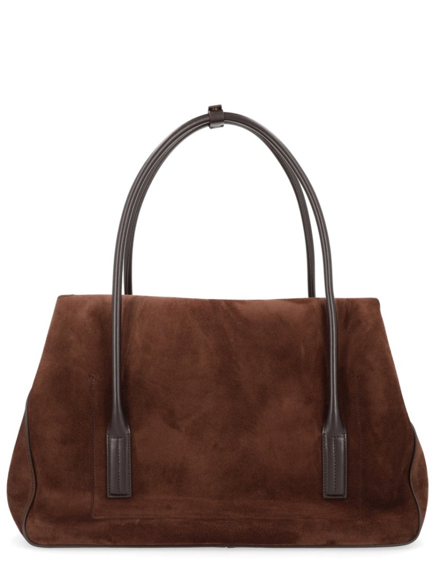 Tom Ford Structured Suede Lock Tote Bag