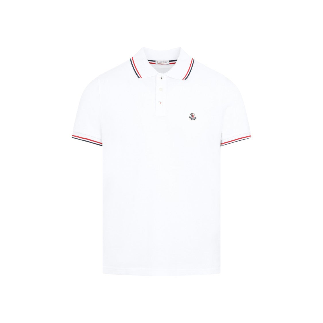 Moncler White Cotton Ss Polo T-Shirt