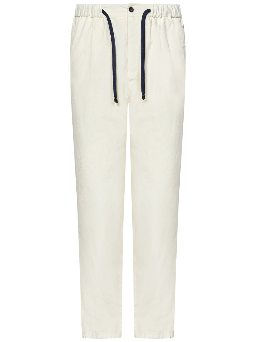 Drumohr Straight-Leg Trousers With Drawstring Waist And Front Darts