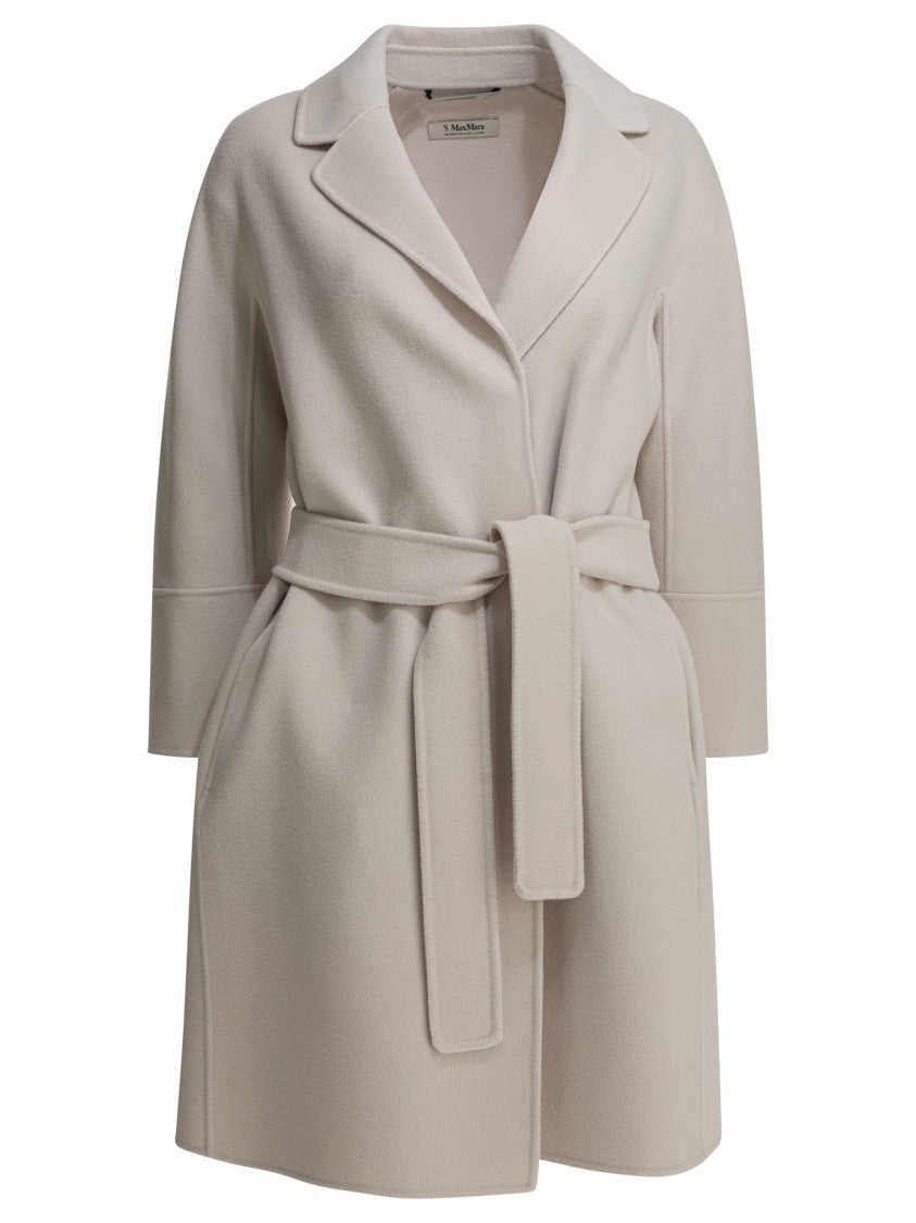 Max Mara White Virgin Wool Jacket With Tailored Collar