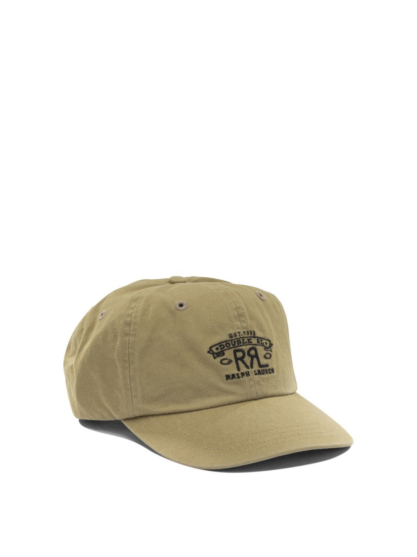 Rrl By Ralph Lauren Beige Six-Panel Baseball Cap With Metal Buckle Closure