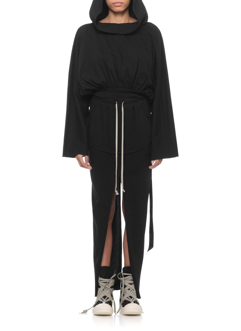 Drkshdw By Rick Owens Pull-On Sliced Pillar Skirt With Elastic Waistband