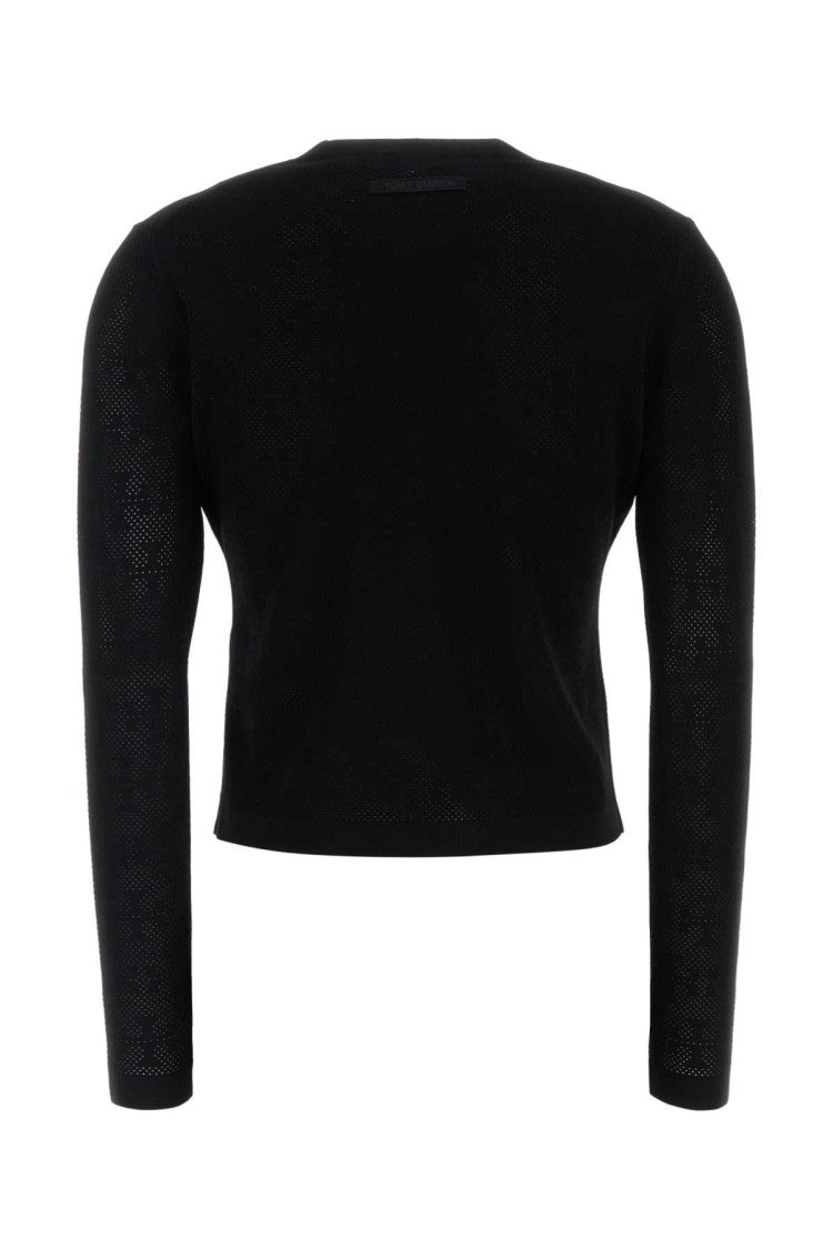 Tory Burch Black Viscose Blend Cardigan