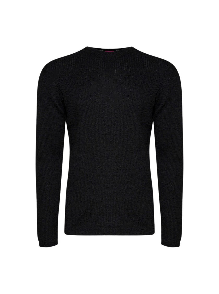 The Elder Statesman Heavy Delicash Crew Sweater Black