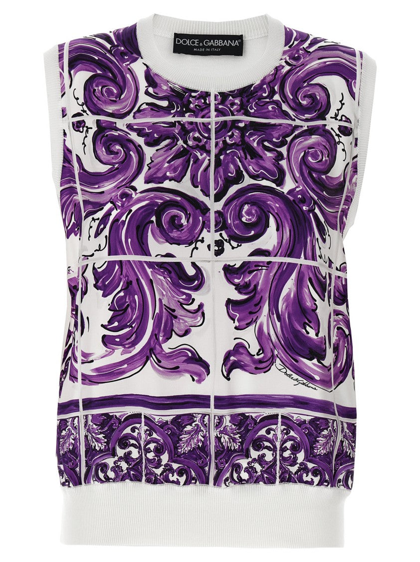 Dolce & Gabbana Maiolica' Printed Vest
