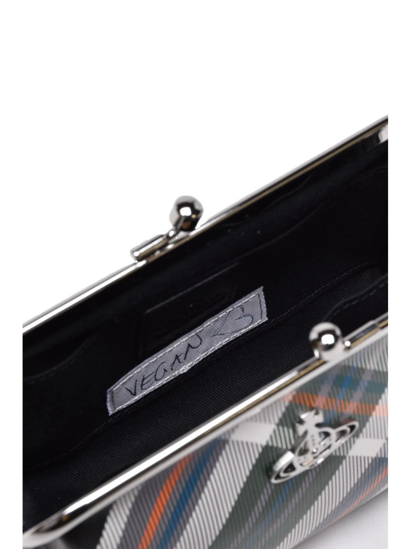 Vivienne Westwood Green Polyurethane Plaid Clutch