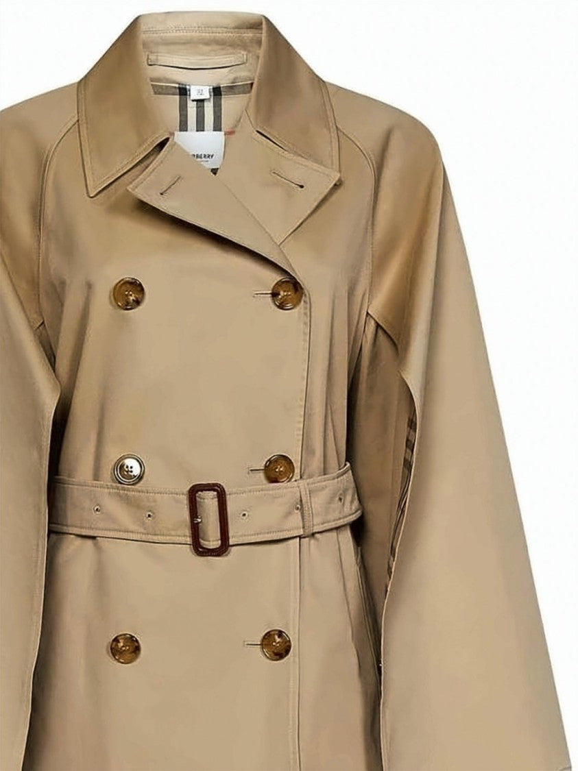 Burberry Double-Breasted Trench Coat With Belted Waist