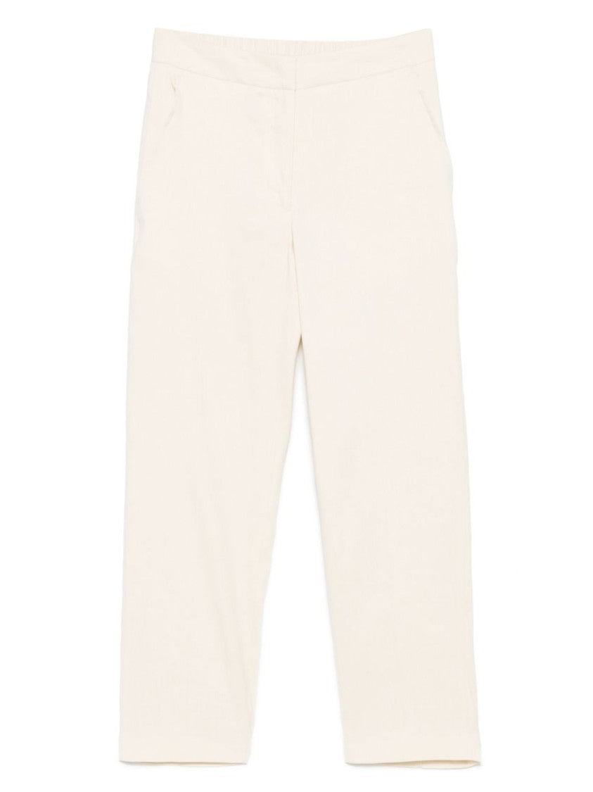 Seventy Sergio Tegon Tailored Panna Trousers With Elastic Waistband