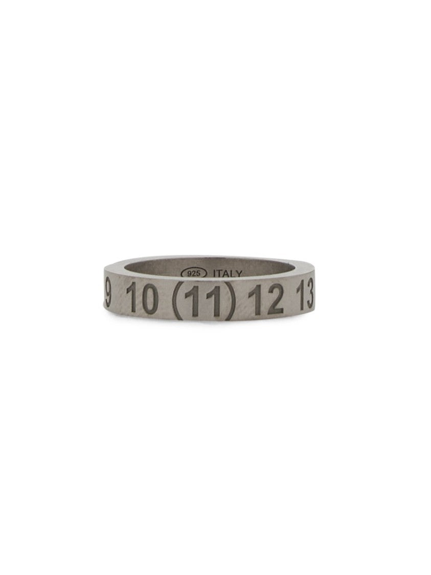 Maison Margiela Engraved Silver Ring With Minimalist Aesthetic