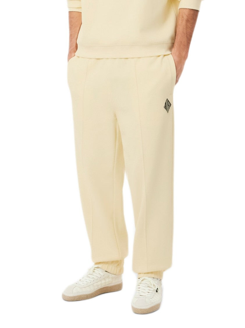 Lacoste Straight-Cut Trousers With Tapered Legs And Embroidered Detail