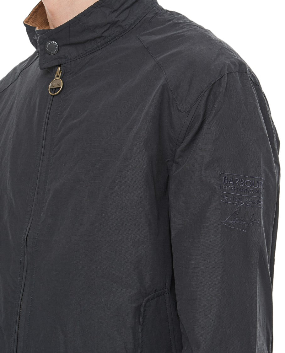 Barbour Rugged Harrington Outerwear With Ribbed Velvet Collar