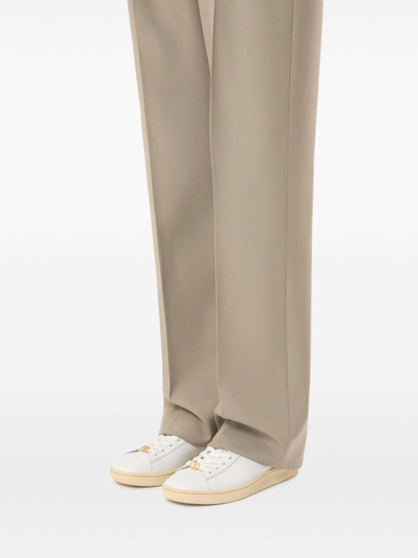 Valentino Garavani White Leather Flat Shoes