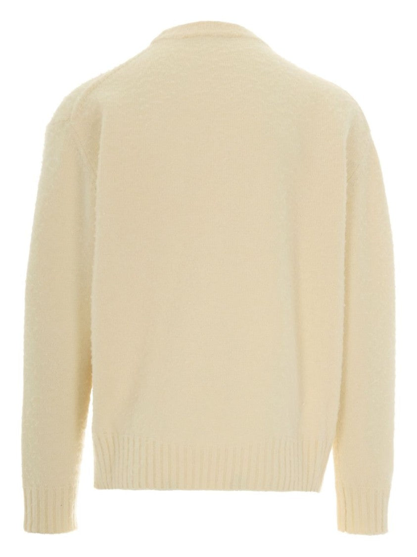 Axel Arigato Patch Beyond Crew Neck Sweater With Ribbed Hem