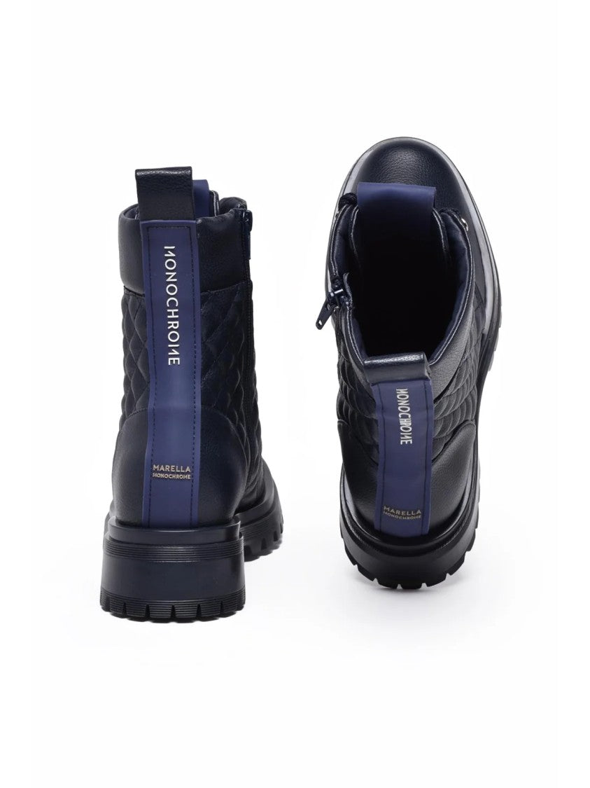Marella Monochrome Blue Rubber Rain Boots