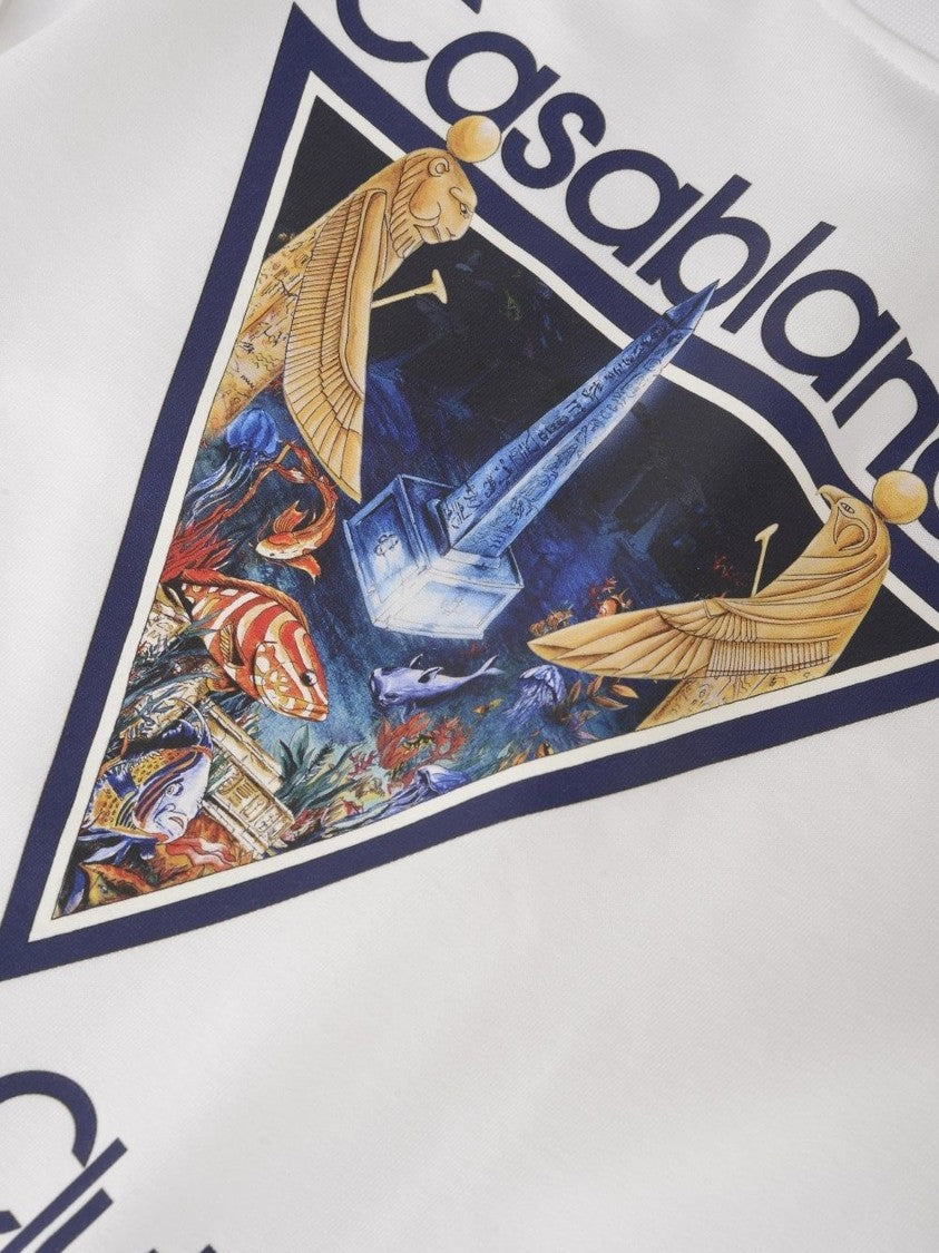 Casablanca Tennis Club Graphic Print Cotton T-Shirt