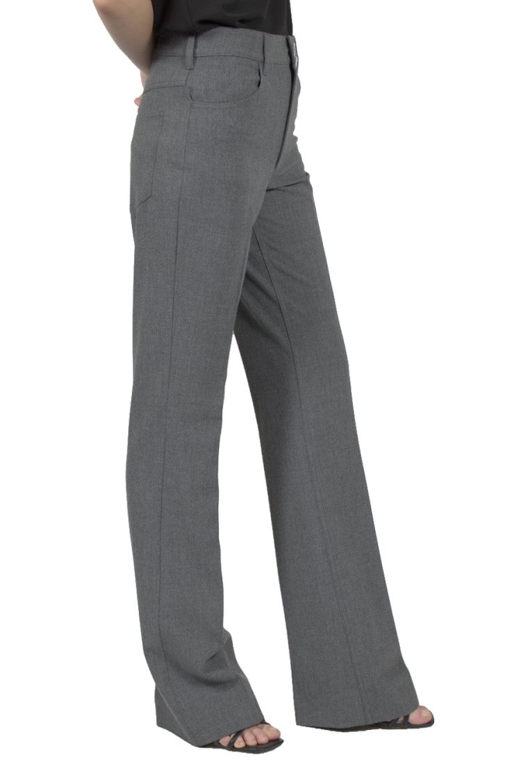 The Attico Slate Cotton-Blend Straight-Leg Pants