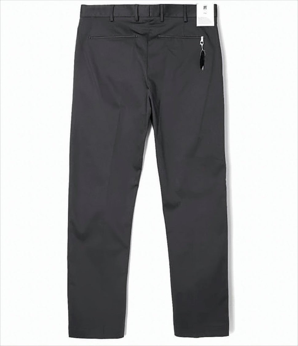 Pt Torino Tailored Grey Straight Pants With Keychain Detail