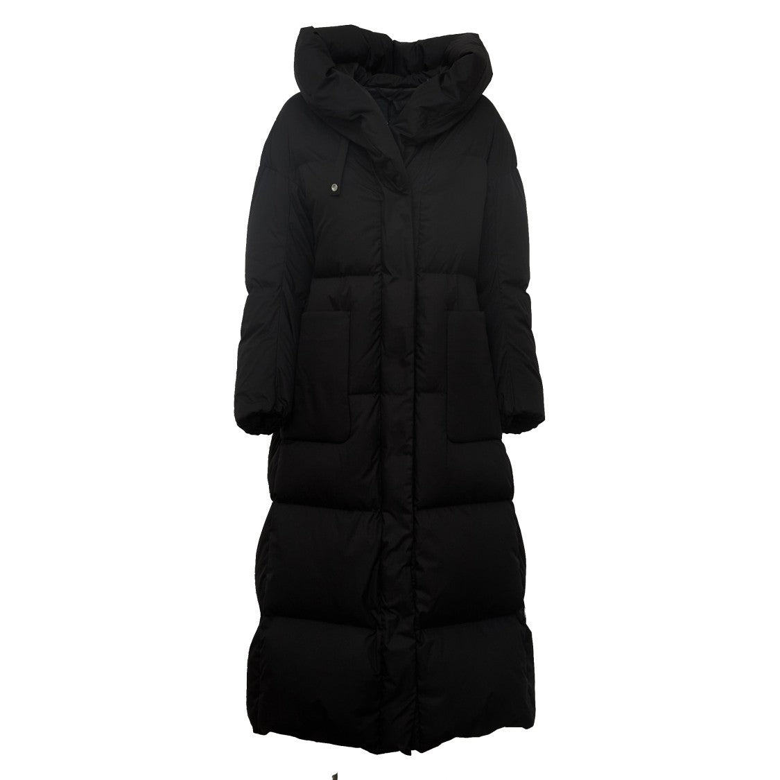 Add Amadeus Hooded Quilted Long Down Coat